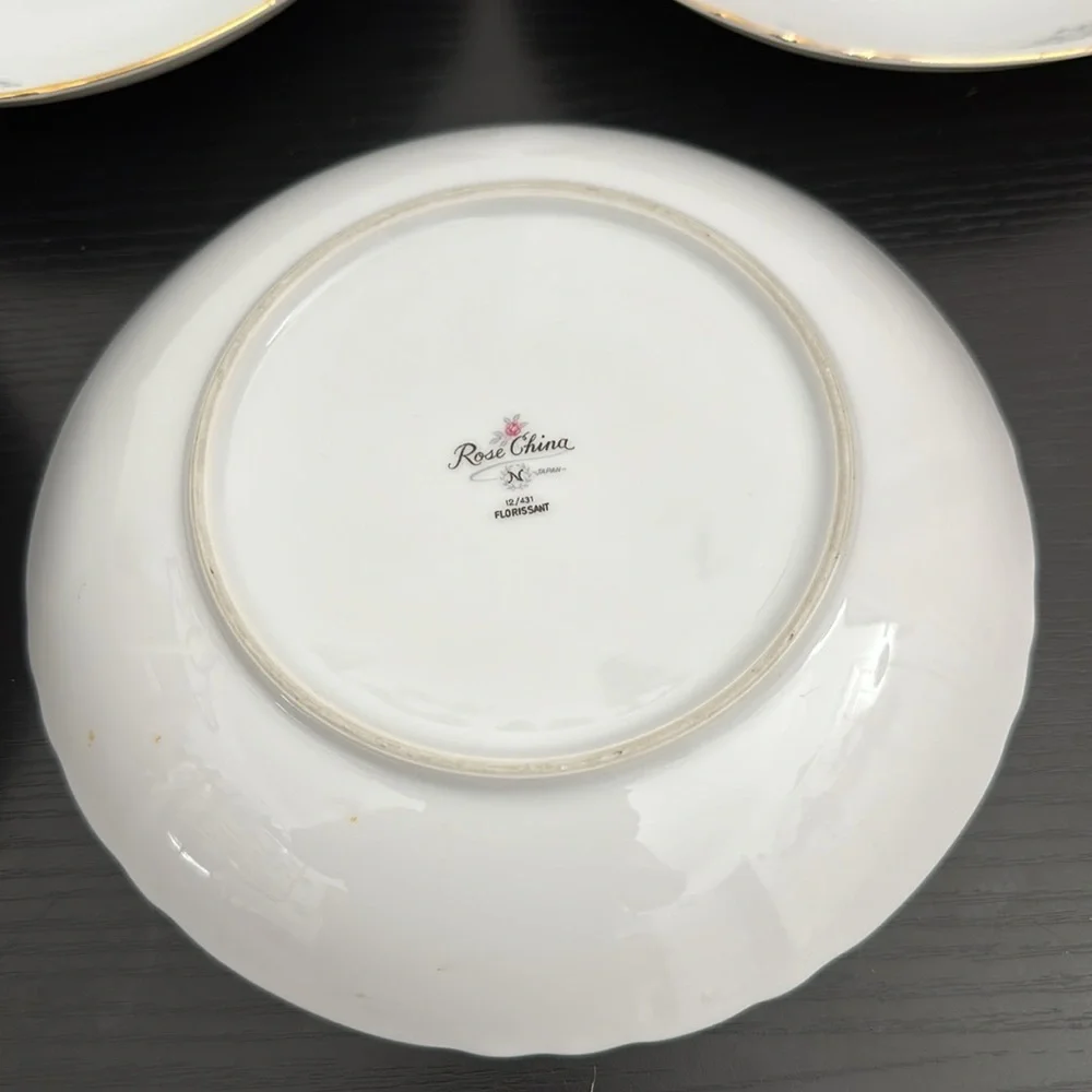 Rose China Florissant Coupe 5 Soup Bowls